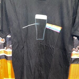 Black Graphic Tee with Colorful Design